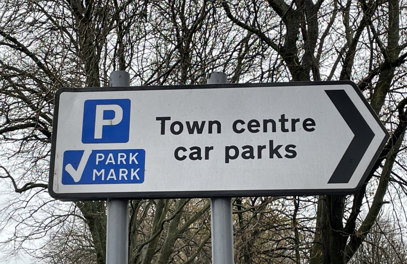 Town centre car park sign 
