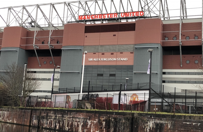 Old Trafford Stadium, from canal view