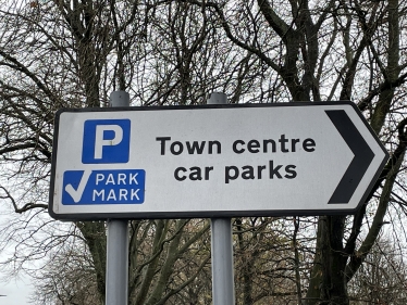 Town centre car park sign 